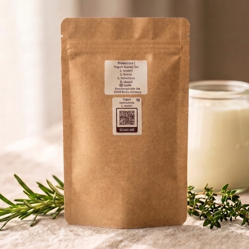 GutMi | L. reuteri + 11 weitere Stämme (insgesamt 12) | Enthält alle verlorenen Arten | 6 Joghurt-Starter-Sets | Komplett-Bundle | Starterkulturen | 18 Joghurt-Starter